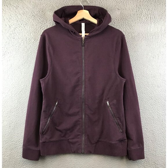 Lululemon  Plum Zip-Up Hoodie Jacket S Cotton Blend men's - Picture 1 of 11